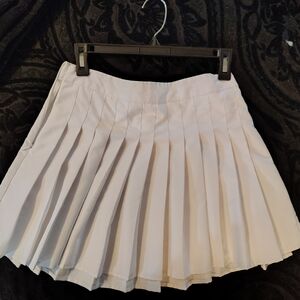 Love, Fire Ivory Pleated Skirt